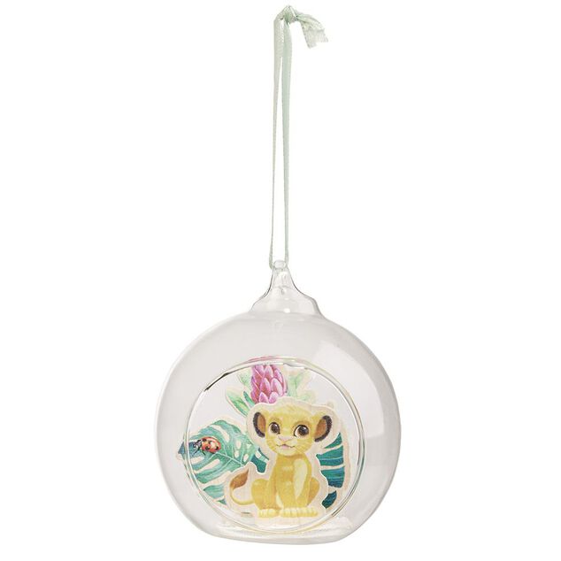 Boule de No&euml;l en verre Disney Le Roi Lion Simba &Oslash;8cm