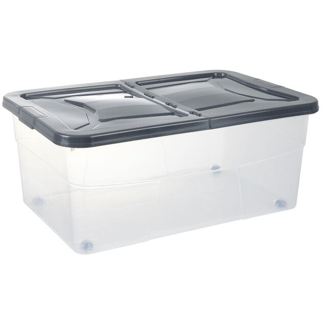 Box dessous de lit gris 45L