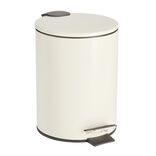 Poubelle salle de bain à pédale 3L beige Ø17xH23,5cm