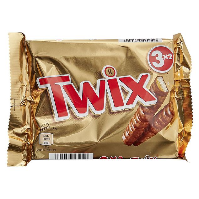 Barre chocolat&eacute;e Twix x3