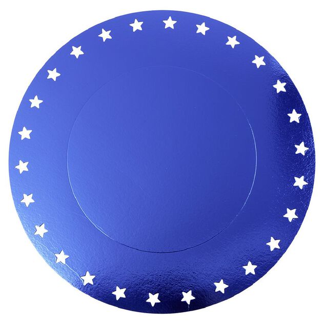 Lot de 4 sous-assiettes jetables bleues