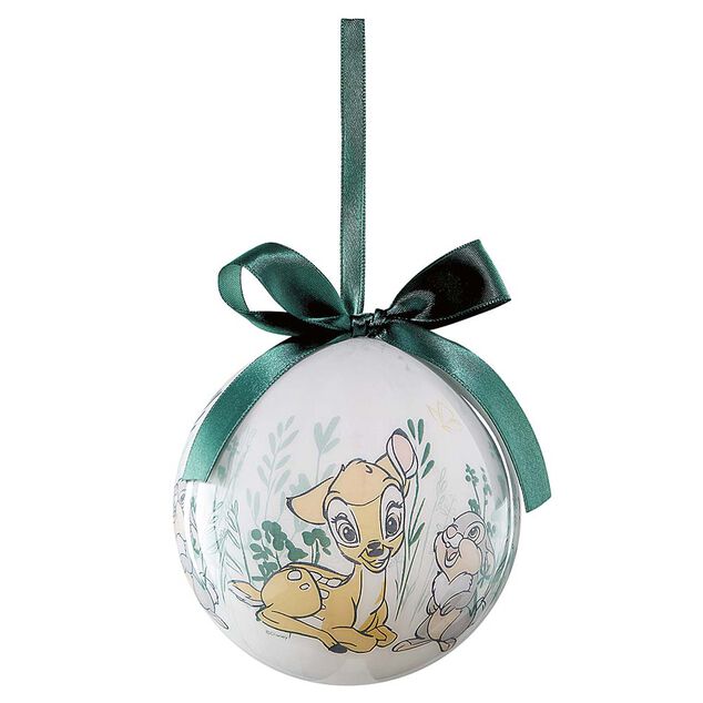 Boule de Noël Disney Bambi blanche et verte