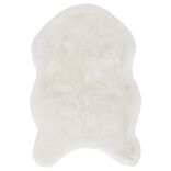 Tapis imitation fourrure beige 60x90cm