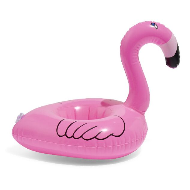 Porte verre gonflable flamant rose