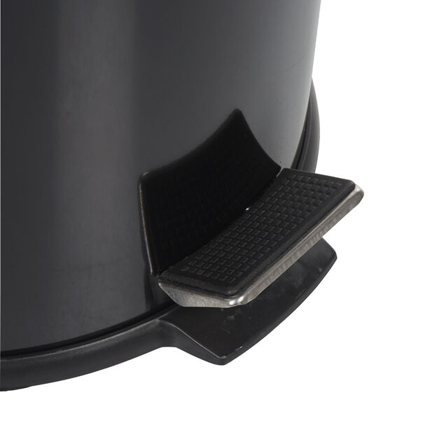 Poubelle ronde p&eacute;dale noir 30L