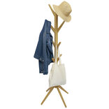 Porte manteau bambou 8 crochets 4 pieds 60x60xH167cm