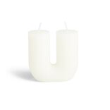 Bougie lettre U blanche 6x4xH9cm
