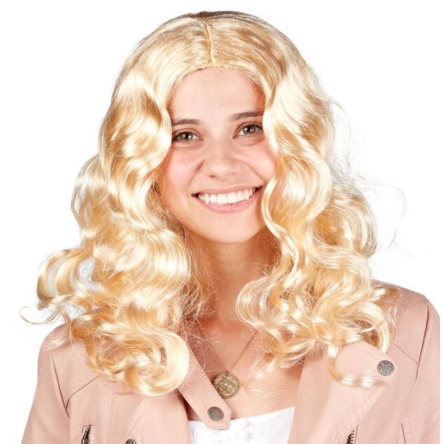Perruque femme blonde mi-long ondul&eacute;