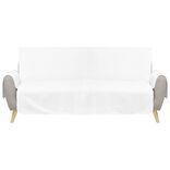 Protège canapé côtelé L279xH179cm - 2 modèles gris ou blanc