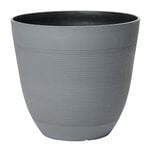 Cache pot rond gris frise ligne horizontale 30L