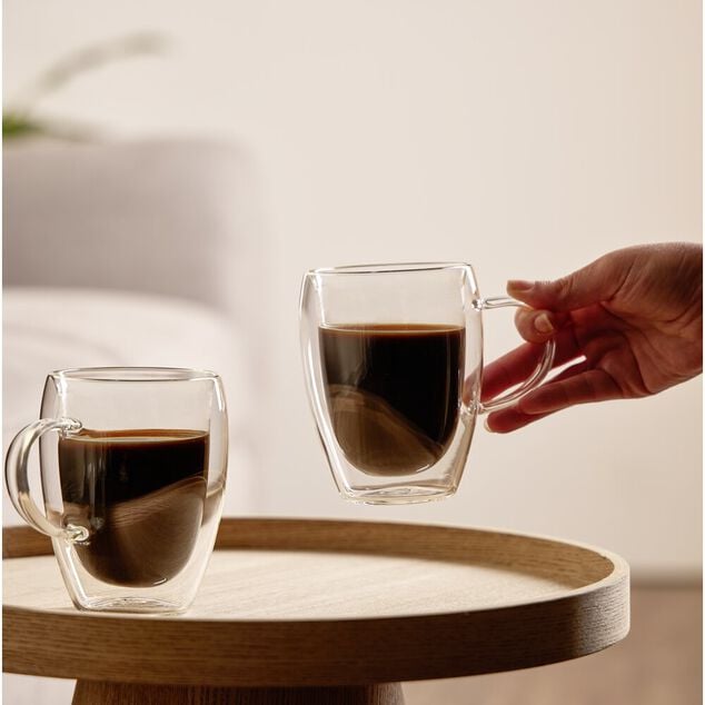 Tasse en verre double paroi avec anse 350ml