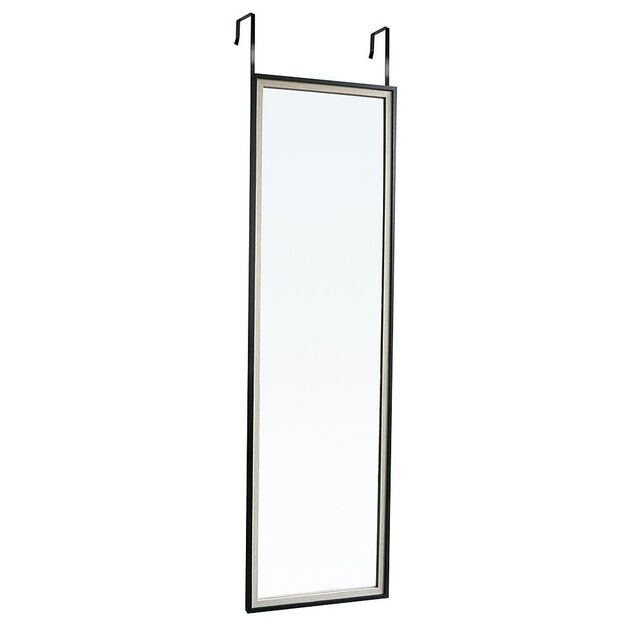 Miroir de porte bois contour noir H119cm