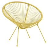 Fauteuil de jardin Urban filaire jaune 85x72xH83cm
