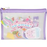 Trousse papeterie enfant fantaisie pastel 8 accessoires (2 mod&egrave;les)