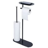 Support papier WC et téléphone noir 36xH66x13,5cm