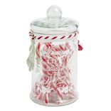 Bonbonnière de Noël avec sucres d'orge Ø13xH18 cm