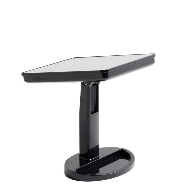 Miroir de maquillage &agrave; poser LED lumineux gris 17x12xH28,5cm