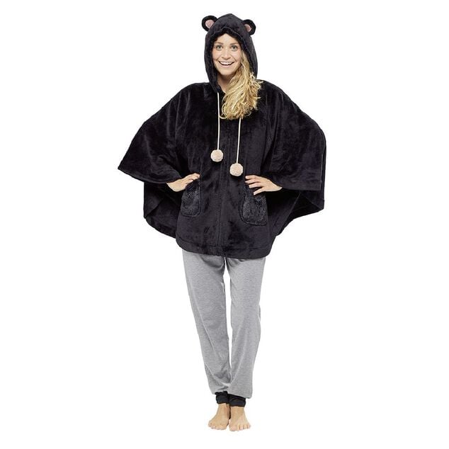 Poncho ours noir Taille XS/S