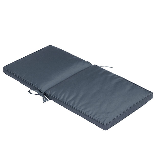 Coussin fauteuil Oxford gris anthracite 90x42x&eacute;p4cm