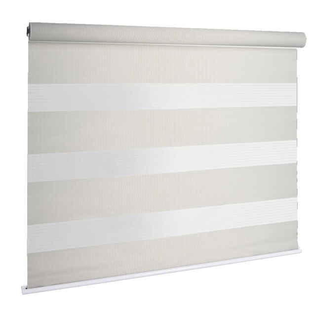 Store enrouleur avec ou sans per&ccedil;age jour nuit beige 60x160cm