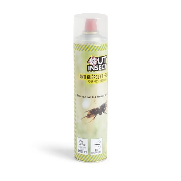 A&eacute;rosol anti-gu&ecirc;pes et frelons sp&eacute;cial nids et essaims 600ml