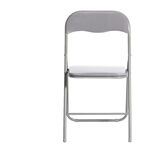 Chaise pliante Tracy m&eacute;tal gris fonc&eacute; L49xP49xH79cm
