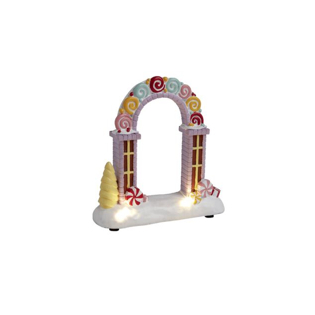 Arche lumineuse &agrave; poser pour village anim&eacute; de No&euml;l