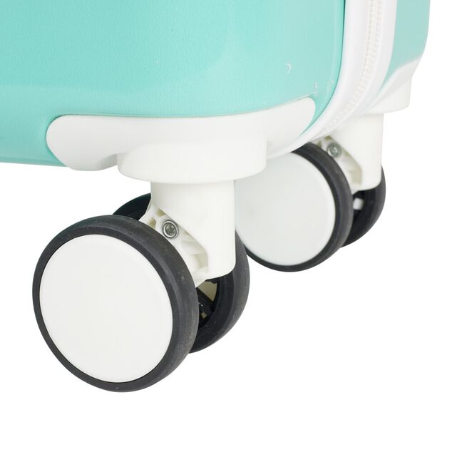 Valise cabine 32L trolley 4 roulettes d&eacute;grad&eacute; bleu 35x20xH55cm