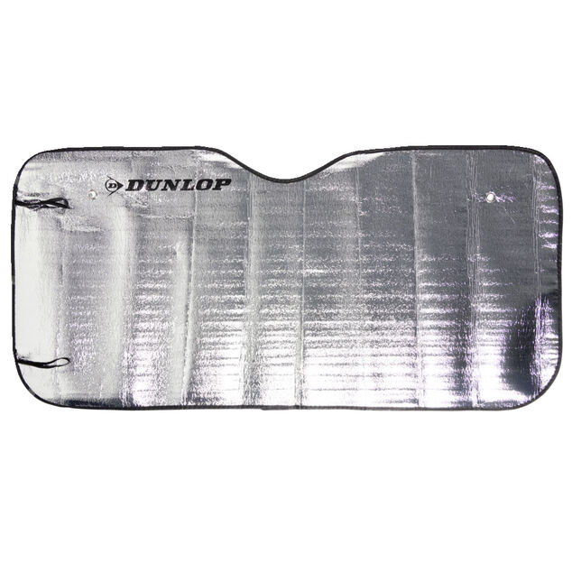 Pare-soleil pour voiture Dunlop gris m&eacute;tallis&eacute; 130x60cm