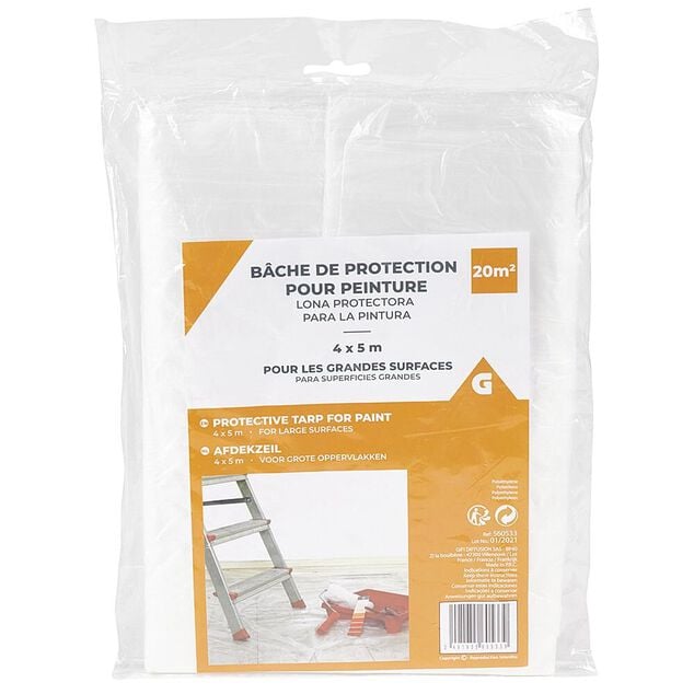 Bâche de protection pour peinture 4x5m