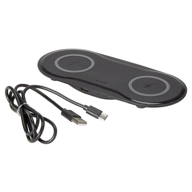 Chargeur sans fil double noir