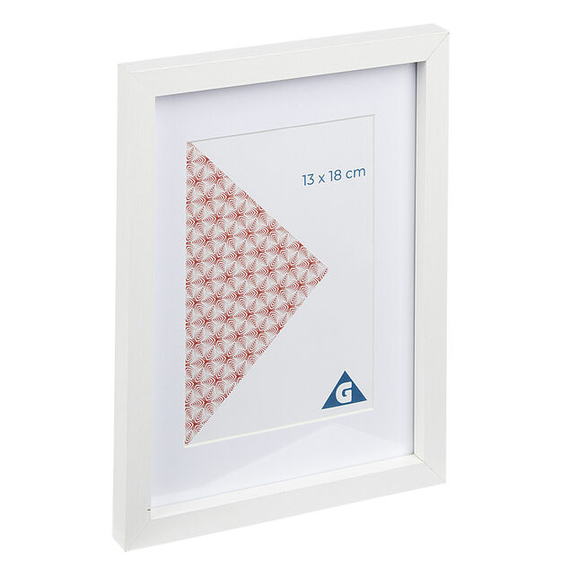 Cadre photo bois blanc 20x26cm pour photo 13x18cm