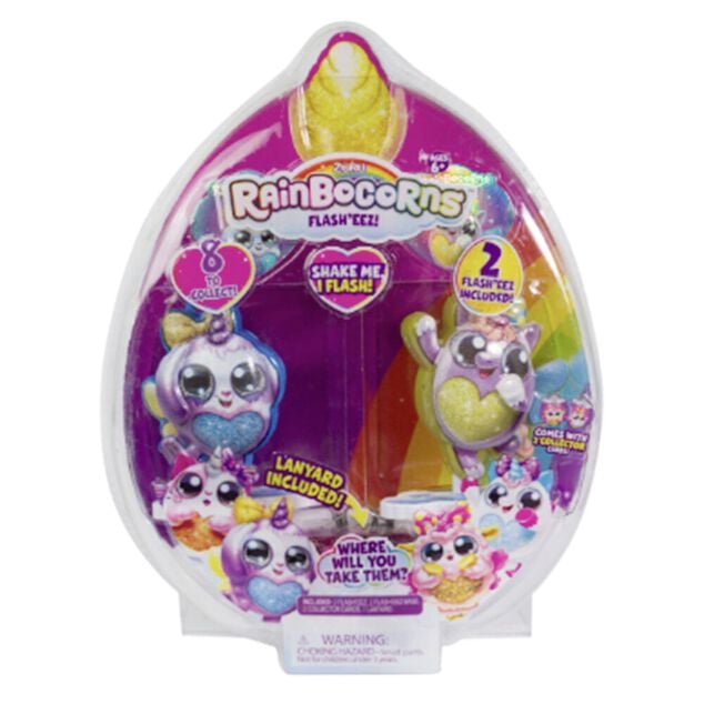 Figurine animal Rainbocorns Flash'eez x2
