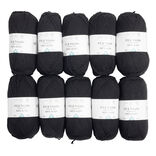 Pelote de fil &agrave; tricoter en acrylique noir x10