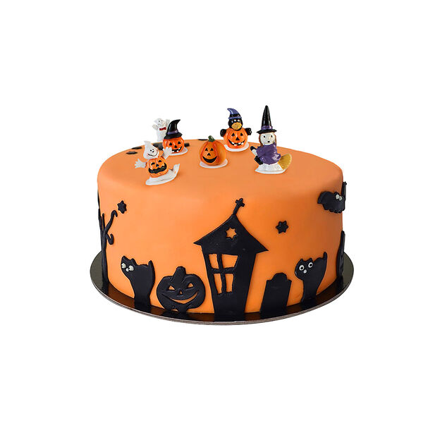 D&eacute;coration g&acirc;teau Halloween sorci&egrave;re citrouille fant&ocirc;me x5