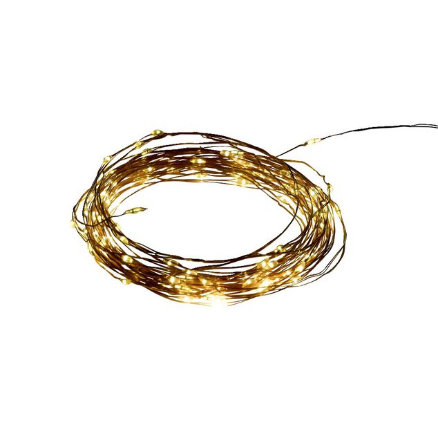 Guirlande LED &agrave; piles sur bobine L10,9m