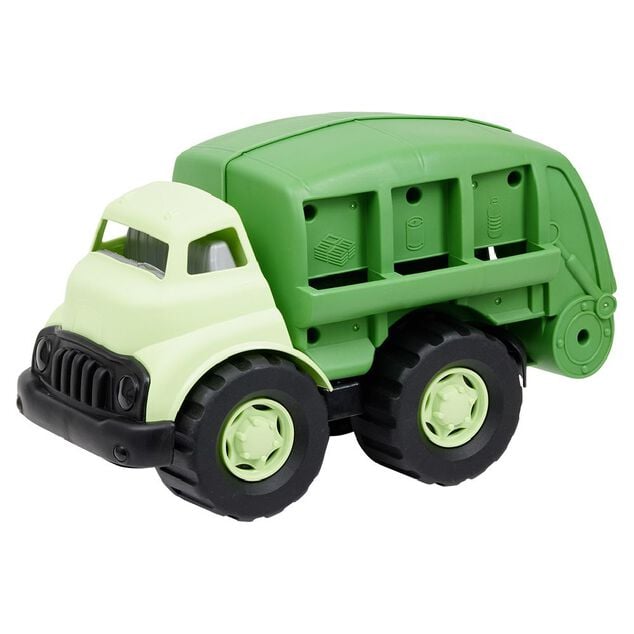 Camion à poubelle vert