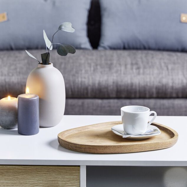 Plateau en bois d'acacia ovale 20x28cm