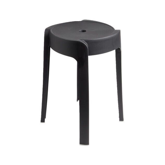 Tabouret plastique noir Firsty &Oslash;26xH46cm