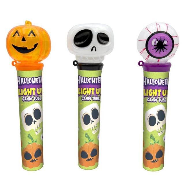 Bonbon Halloween tube lumineux 10gr