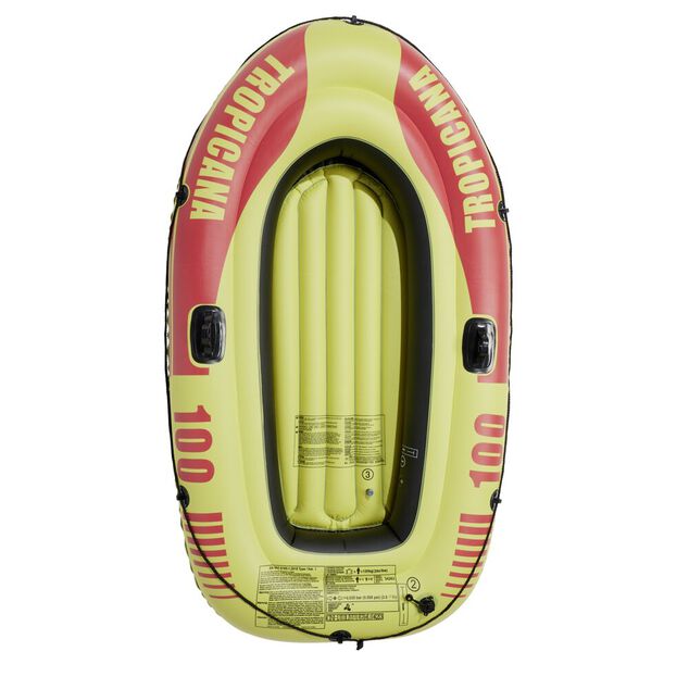Bateau gonflable 1 personne Tropicana jaune et rouge 98x185cm
