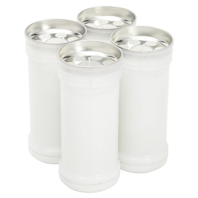 Bougie fun&eacute;raire blanc H14cm x4