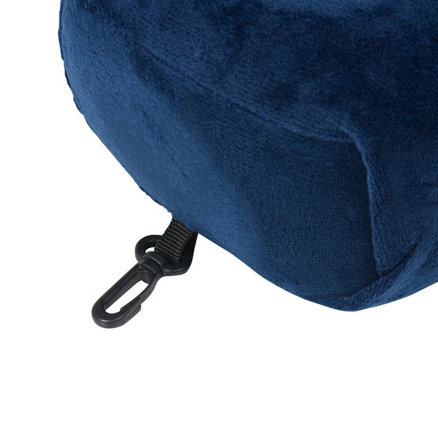 Coussin &agrave; m&eacute;moire de forme pour le cou bleu marine