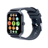 Montre connect&eacute;e bluetooth carr&eacute;e bracelet silicone L25cm (2 mod&egrave;les noir ou blanc)