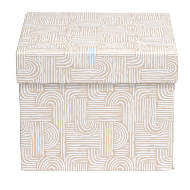 Bo&icirc;te carton d&eacute;cor&eacute;e 13x10xH13cm - 2 mod&egrave;les