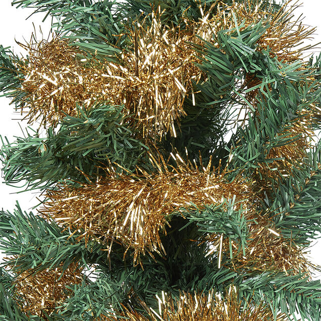 Guirlande de No&euml;l scintillante touffue L400 cm dor&eacute;
