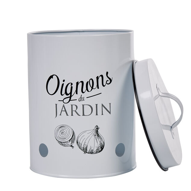 Bo&icirc;te de conservation vintage en m&eacute;tal pour oignons