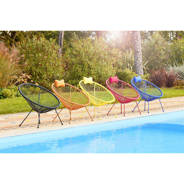 Coussin de t&ecirc;te pour fauteuil Urban uni orange 15x25cm