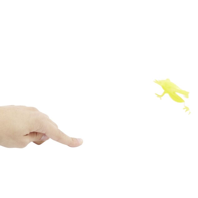 Grenouille sauteuse x8 jaune orange bleue