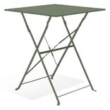 Table de jardin Boston pliante 2 personnes m&eacute;tal vert 60x60xH70cm